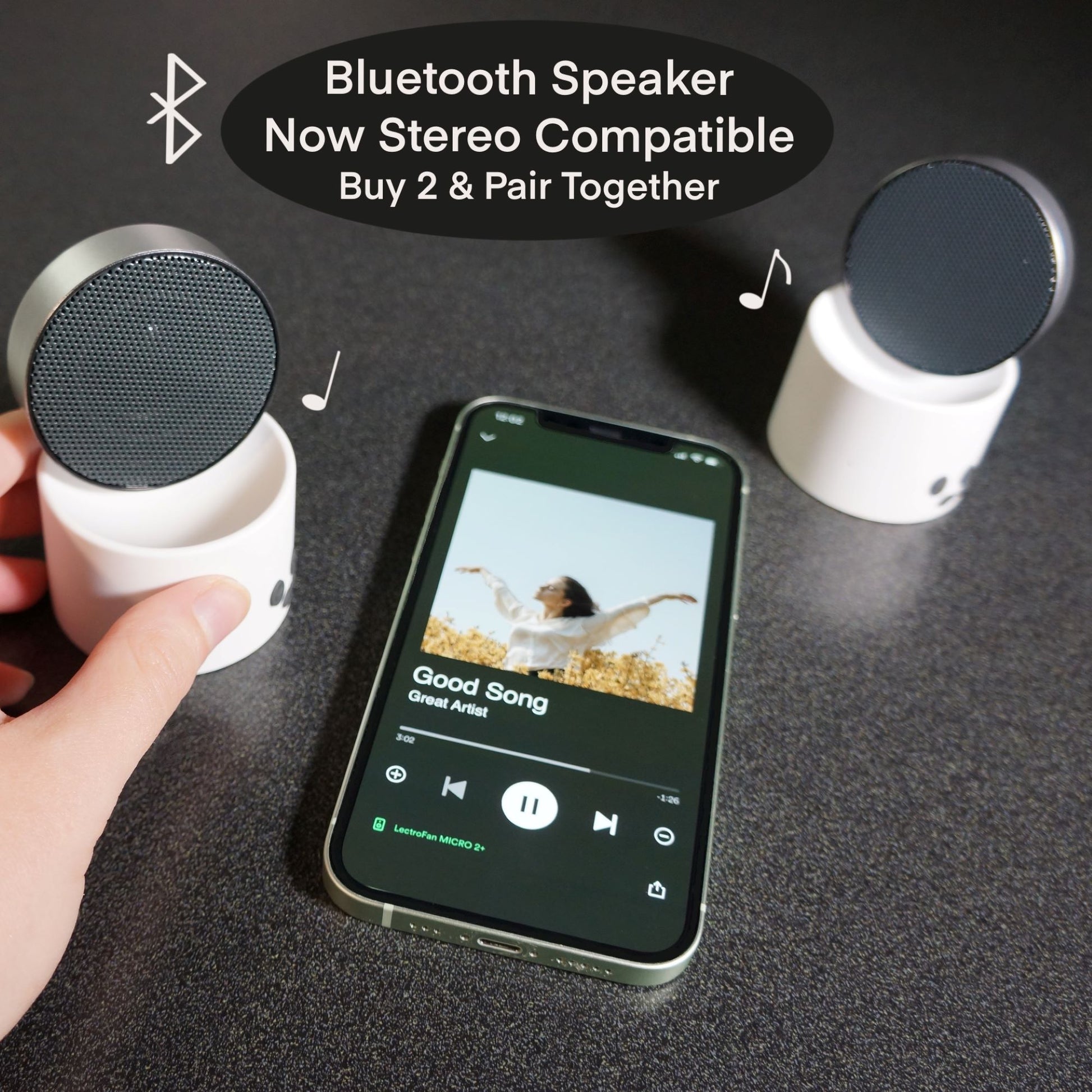 Bluetooth Speaker, Stereo Compatible when you buy and pair 2