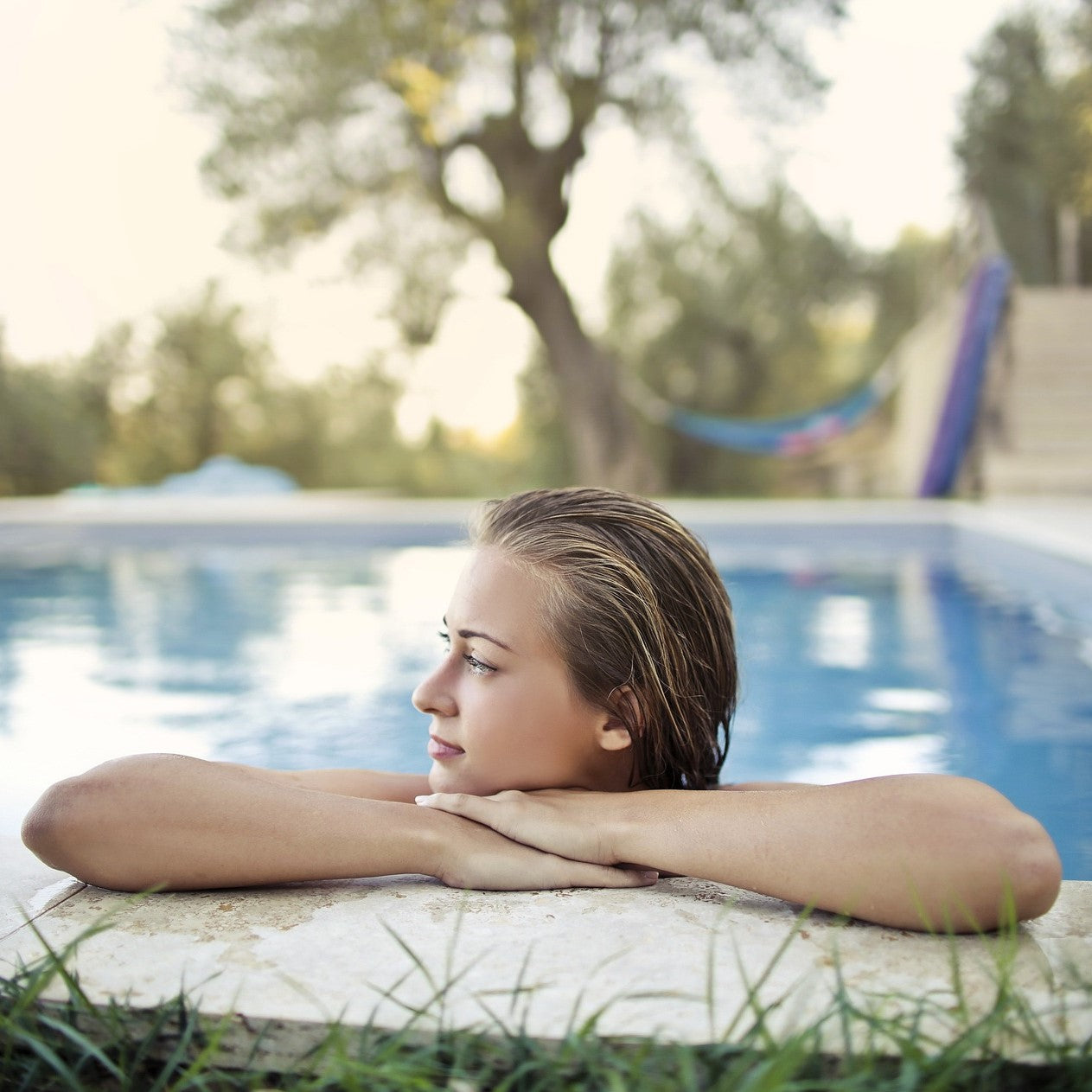 Woman by Poolside